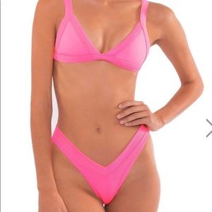 Neon Pink One One Swimwear Kameron Jesse Set